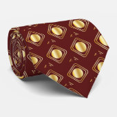 Kastanienbraun u. Gold eingepackt - in der Krawatte (Gerollt)