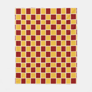 Kastanienbraun u. GoldCheckered Fleece-Decke Fleecedecke