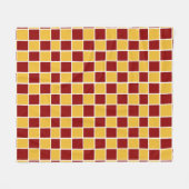 Kastanienbraun u. GoldCheckered Fleece-Decke Fleecedecke (Vorderseite (Horizontal))