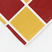 Kastanienbraun u. GoldCheckered Fleece-Decke Fleecedecke (Ecke)