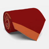 Kastanienbraun und gebrannte Orange Krawatte (Gerollt)