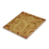 Kastanienbraun und Gold Paisley pattern.png Fliese (Seite)