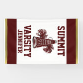 Kastanienbraun und Goldbeifall-vertikale Fahne 2 Banner (Horizontal)