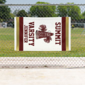 Kastanienbraun und Goldbeifall-Vertikale-Fahne Banner (Insitu)