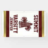 Kastanienbraun und Goldbeifall-Vertikale-Fahne Banner (Horizontal)