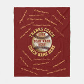 Kastanienbraun und Goldpersonalisierte Fleecedecke (Vorderseite)