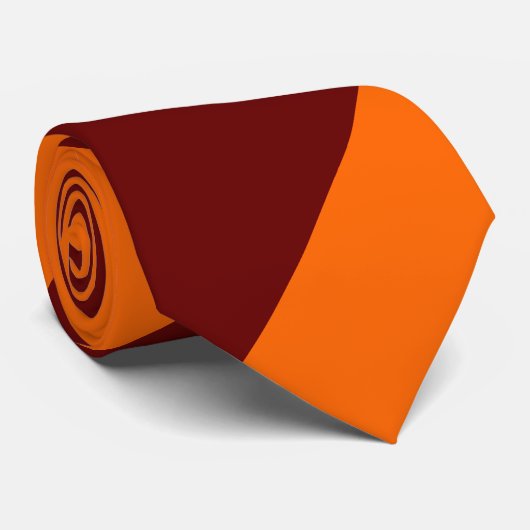 Kastanienbraun und Orange Krawatte (Gerollt)