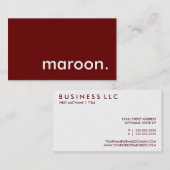 Kastanienbraun. Visitenkarte (Vorne/Hinten)