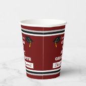 Kastanienbraun | White Gratulationen Graduate Absc Pappbecher (Rechts)