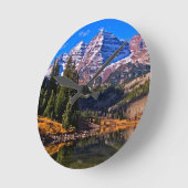 Kastanienbraune Bell Runde Wanduhr (Winkel)