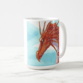 Kastanienbraune Drache-Tasse Kaffeetasse (VorderseiteRechts)
