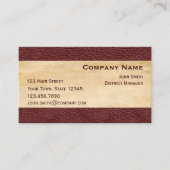 Kastanienbraune lederne Blick-GrenzVisitenkarte Visitenkarte (Vorderseite)