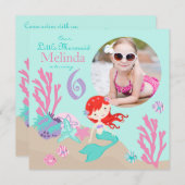 Kastanienbraune Meerjungfrau-6. Einladung (Vorne/Hinten)