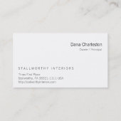 Kastanienbraune Nr. 7 Visitenkarte (Rückseite)