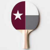 Kastanienbraune Texas-Flagge Tischtennis Schläger (Rückseite)
