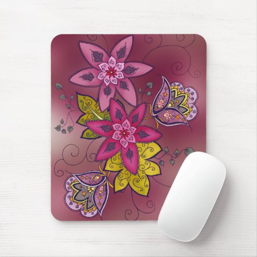 Kastanienbraune Tulpe Mousepad (Mit Mouse)
