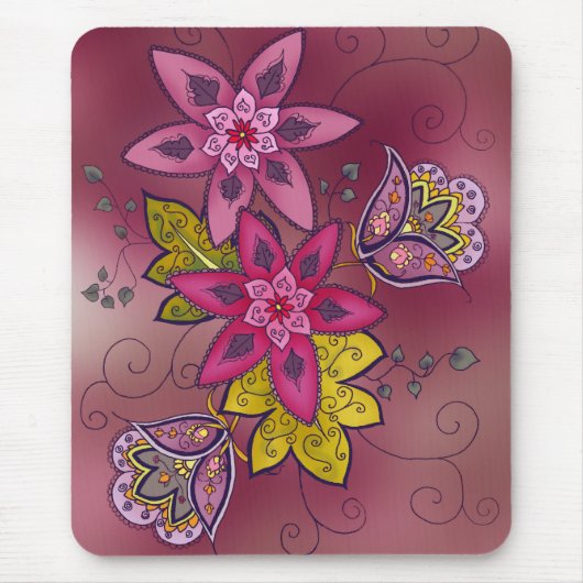Kastanienbraune Tulpe Mousepad (Vorne)