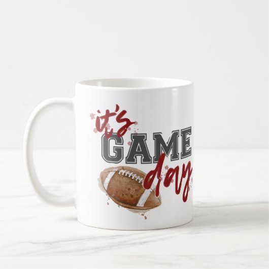 Kastanienbraune und graue Spiel-TagesTasse Kaffeetasse (Links)