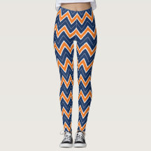 Kastanienbraune Zickzack Leggings