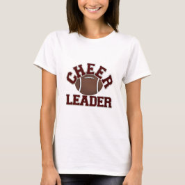 Kastanienbrauner Fußball-Cheerleader-T - Shirt