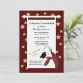 Kastanienbrauner Goldpanzerkrebs/-hummer hat Einladung (Stehend Vorderseite)