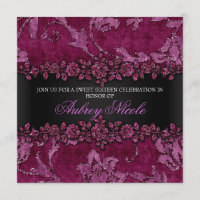 Kastanienbrauner Imitat-Glitzer u. Samt Blumen16.