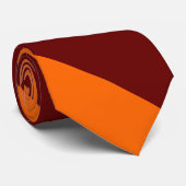 Kastanienbrauner und orange Hochschulstreifen Krawatte (Gerollt)