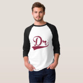 Kastanienbrauner und weißer Doktor Long Sleeved T-Shirt (Vorne ganz)