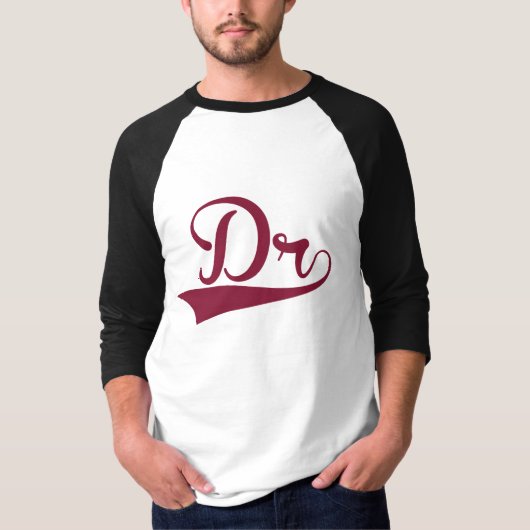 Kastanienbrauner und weißer Doktor Long Sleeved T-Shirt (Vorderseite)