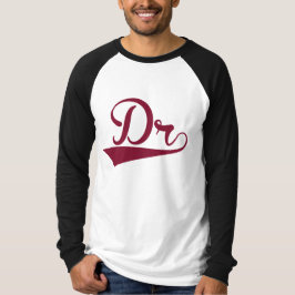 Kastanienbrauner und weißer Doktor Long Sleeved T-Shirt