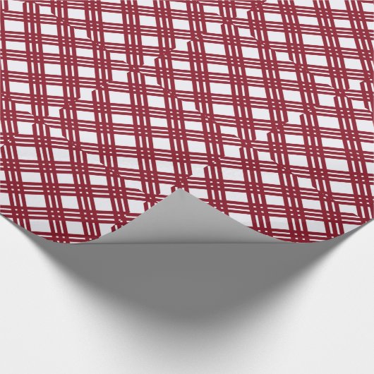 Kastanienbrauner und weißer Gingham Geschenkpapier (Ecke)