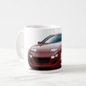 Kastanienbraunes Auto Nissans 300ZX Kaffeetasse (Vorderseite Links)