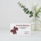 Kastanienbraunes Cheerleader-Geschäft/Telefonkarte Telefonnummerkarte (Stehend Vorderseite)