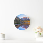 Kastanienbraunes Glühen Bell Alpen Runde Wanduhr (Zuhause)