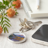 Kastanienbraunes Glühen Bell Alpen Schlüsselanhänger (Seite)