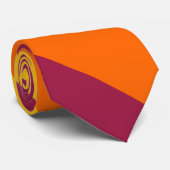 Kastanienbraunes Gold und orange breiter Krawatte (Gerollt)