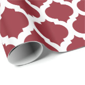 Kastanienbraunes u. weißes marokkanisches Muster Geschenkpapier (Rolleneckpunkt)