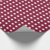 Kastanienbraunes und weißes Tupfen-Packpapier Geschenkpapier (Ecke)