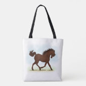 Kastanienbrown Pferd Reittier Tasche (Rückseite)