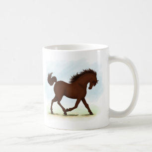 Kastanienbrown Pferd Reittiere Kaffeetasse