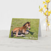 Kastanienforelle - Geburtskarte Karte (Gelbe Blume)