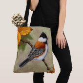 Kastaniengefiederter Chickadee Bird Tasche (Von Nahem)