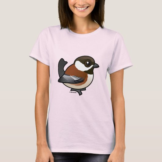 Kastaniengegarte Chickade T-Shirt (Vorderseite)