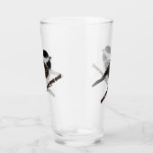 Kastaniengegarte Chickadee Bird Glas (Rechts)