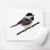 Kastaniengegarte Chickadee Bird Mousepad (Mit Mouse)