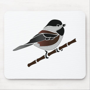 Kastaniengegarte Chickadee Bird Mousepad