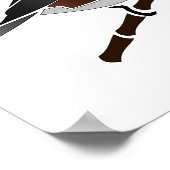 Kastaniengegarte Chickadee Bird Poster (Ecke)