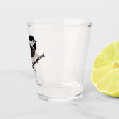 Kastaniengegarte Chickadee Bird Schnapsglas (Rechts)