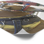 Kastanienkutschpferd Poster (Ecke)