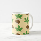 Kastanienmuster - Herbsteinfluss Kaffeetasse (VorderseiteRechts)